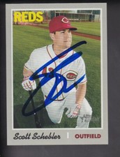 2019 Topps Heritage * SCOTT SCHEBLER * Cincinnati Reds Signed Card (SIP110)