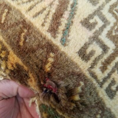 Tapis de laine 50x45 brun Gabbeh