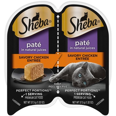 Perfect Portions Paté Wet Cat Food Trays (24 Count, 48 Servings), Savory Chic...