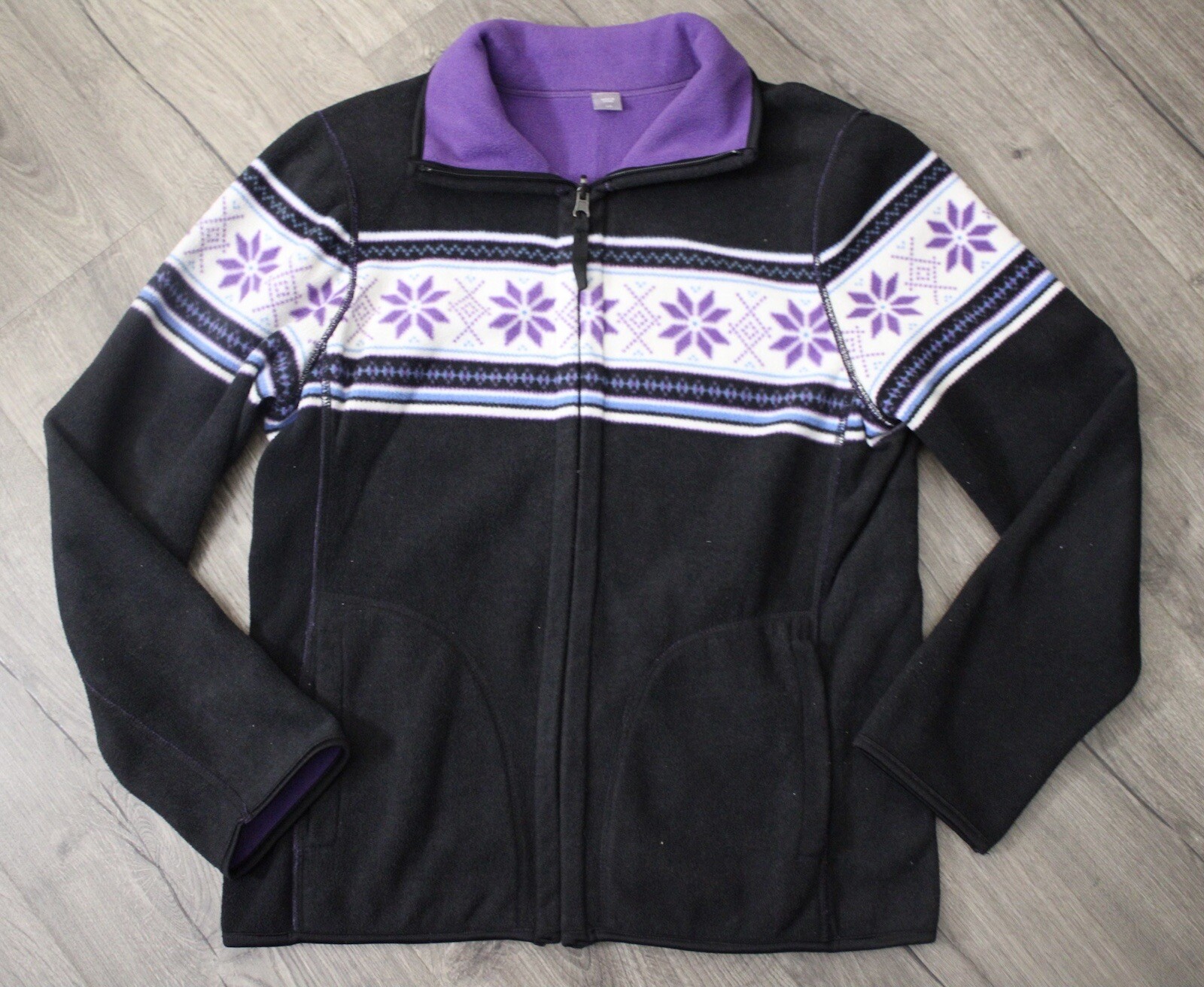 SNOWFLAKE PATTERN Zip Up Jacket - LARGE - image 1