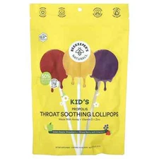 30 Kid's Propolis Throat Soothing LolliPops, Apple, Honety, Vit. D, Zinc, 2pkx15