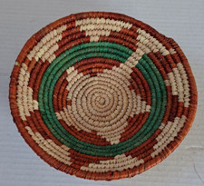 African Basket Botswana Natural Colors Hand Woven Sisal Seagrass Basket