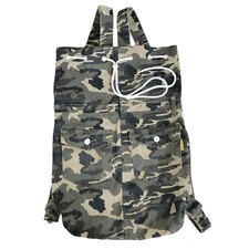 American Bazi Camouflage Drawstring Denim Backpack 