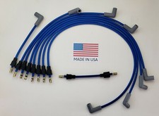 Ford Flathead 239 255 1949-1953 8mm Blue Spiral Core Spark Plug Wires Usa Made