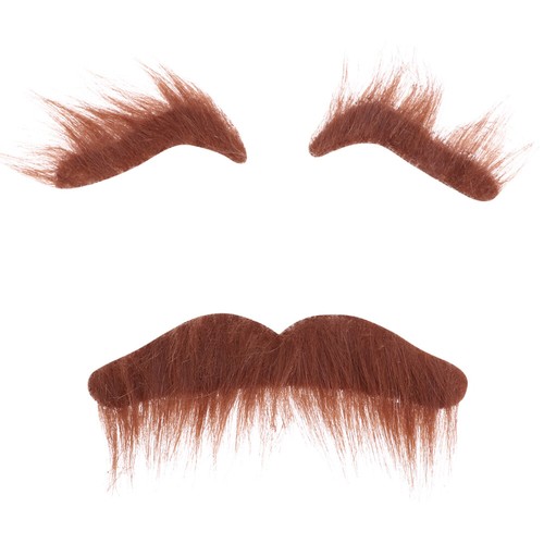 Self Adhesive Eyebrows Beard Mustaches Set Brown eBay