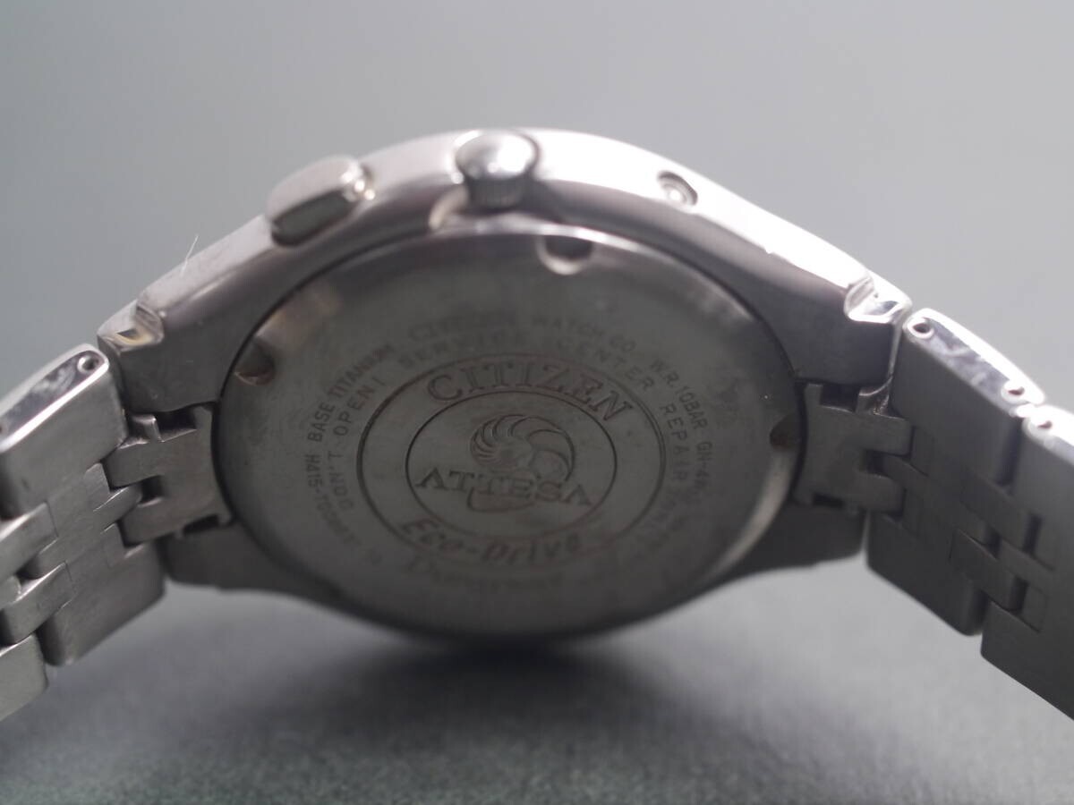 CITIZEN ATTESA Eco-Drive 3-hand Date Genuine Band Titanium