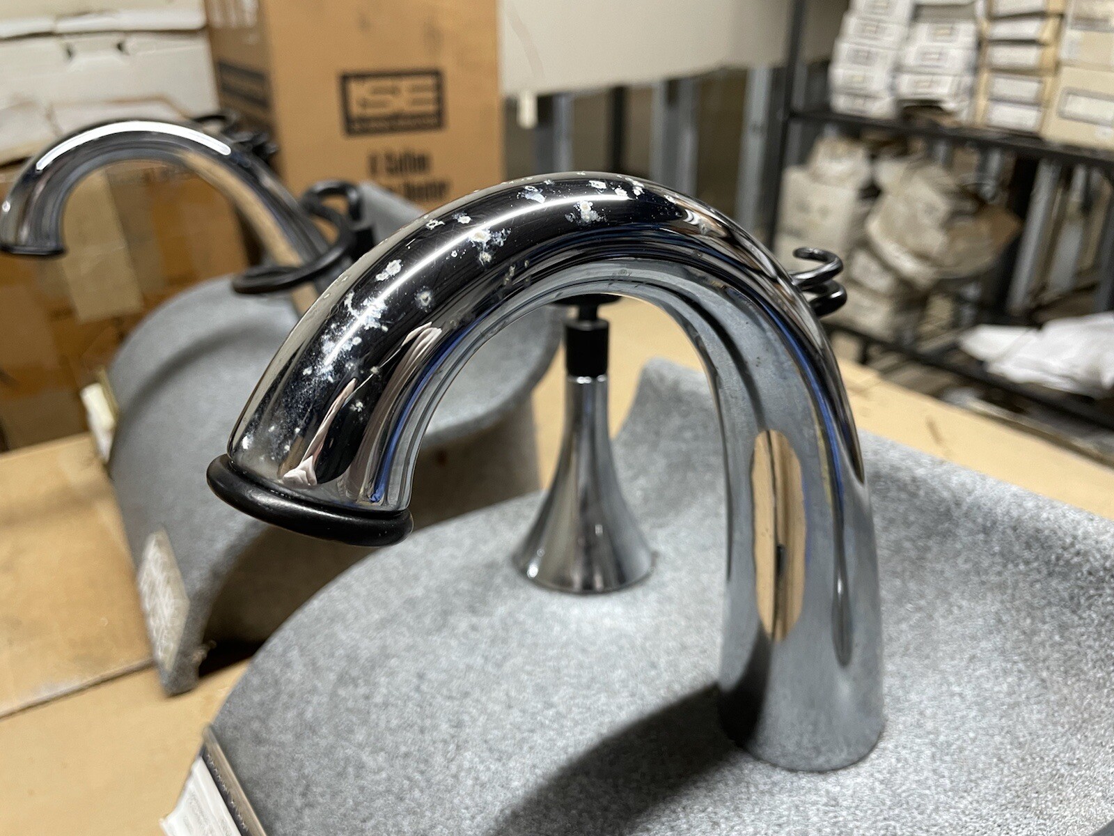 KOHLER K6104WT4 Finial Art Widespread Lavatory Faucet, wrought swirl