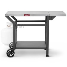 Feasto Outdoor Grill Cart, 40’’x20’’ Movable Pizza Oven Table with Wheels