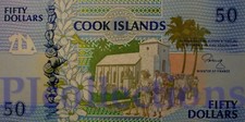 COOK ISLANDS 50 DOLLARS 1992 PICK 10a UNC PREFIX  AAA 