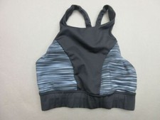 TYR SIZE S 4-6 WOMENS GRAY ATHLETIC WIRELESS UNPADDED SPORTS BRA 1H