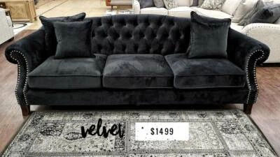 Black Velvet Sofa Range I From 579 Save 60 Off