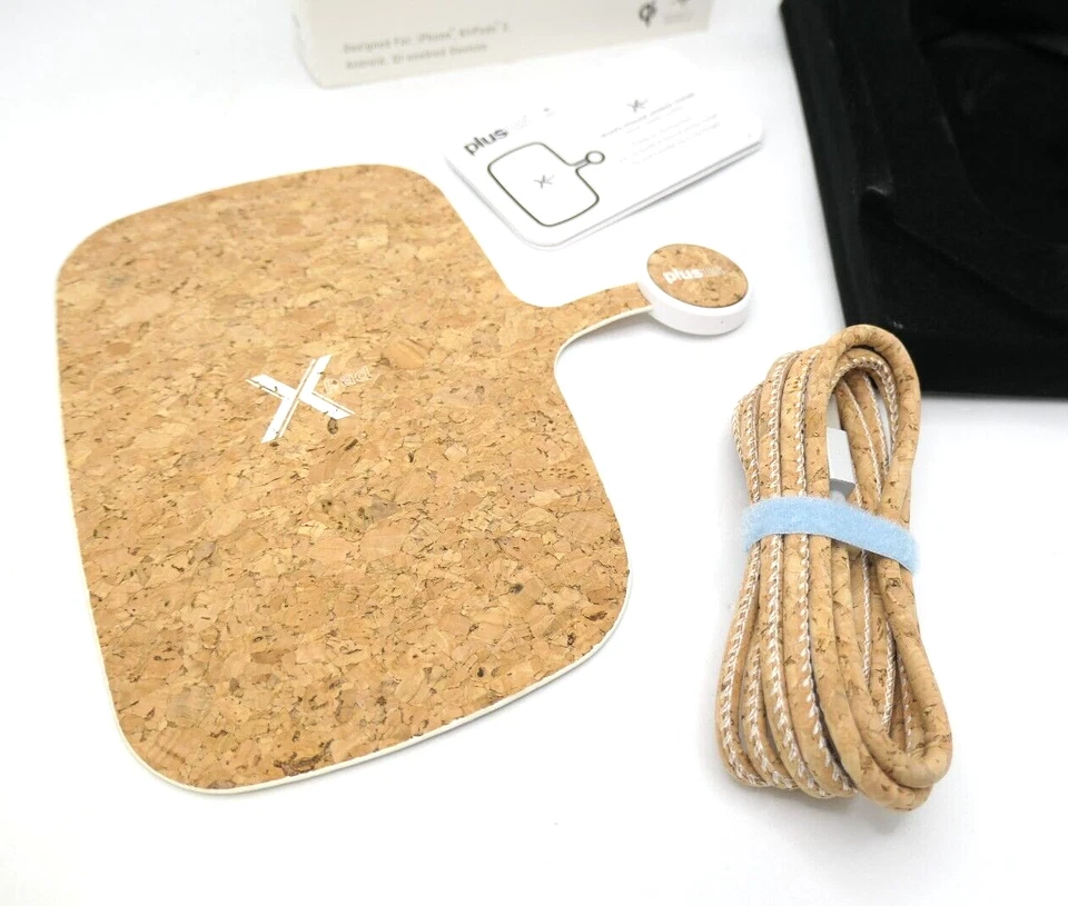PlusUs Xpad Qi Wireless Fast Charger, Kabelloses Ladepad - Umweltfreundlicher Kork - Bild 2 von 4