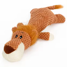 Durable Interactive Squeaky stuffed Plush pet Dog Toy - Lion