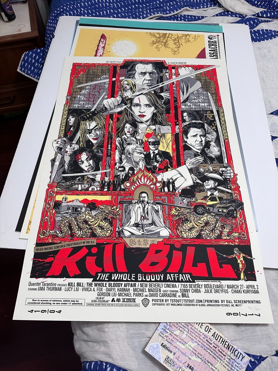 Mondo Tyler Stout Kill Bill Whole Bloody Affair Screen Print