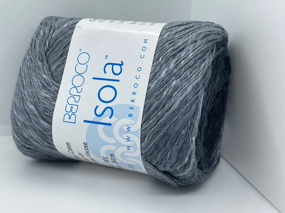 Hilo Berroco Isola 8941 Panare - Negro Gris Algodón Lino Viscosa DK 100gr 284yds Foto 2 de 4