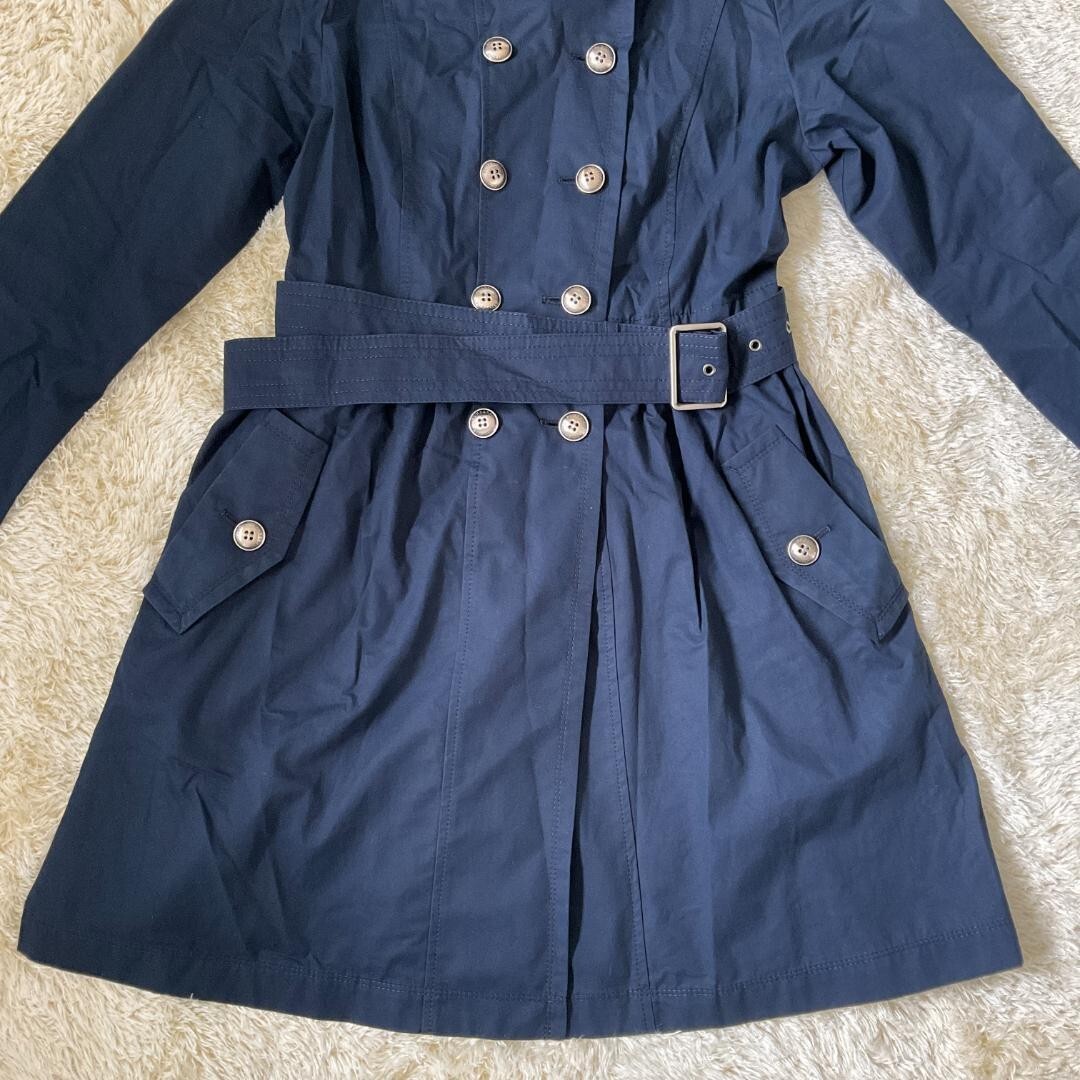 BURBERRY LONDON BLUE LABEL Trench Coat Women Size 38 navy BURBERRY LONDON BLUE LABEL Trench Coat Women Size 38 navy