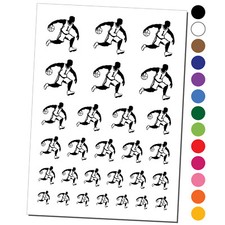 Basketball Player Dribbling Ball Running Temporary Tattoo Water Resistant Set