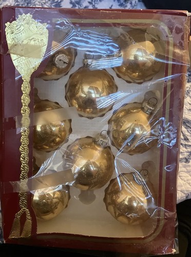Victoria Collection Gold Glas Ornamente 8er-Pack - Bild 3 von 4