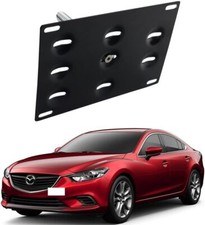 Front Bumper Tow Hook License Plate Mount Bracket Holder Bolt On Compatible w...