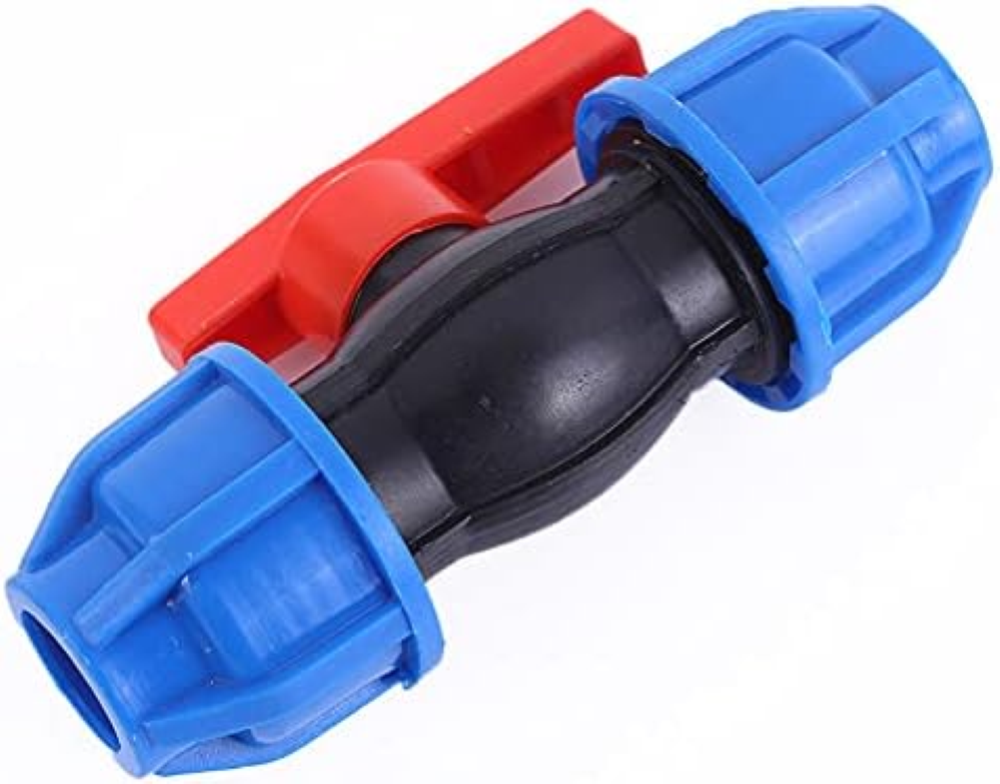 Valvola di arresto a T per tubo in polietilene da 32 mm per tubi dell'acqua in H