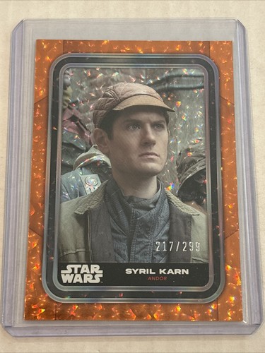 2023 Topps Star Wars Flagship Syril Karn ORANGE Foil Parallel 217/299 Andor #80