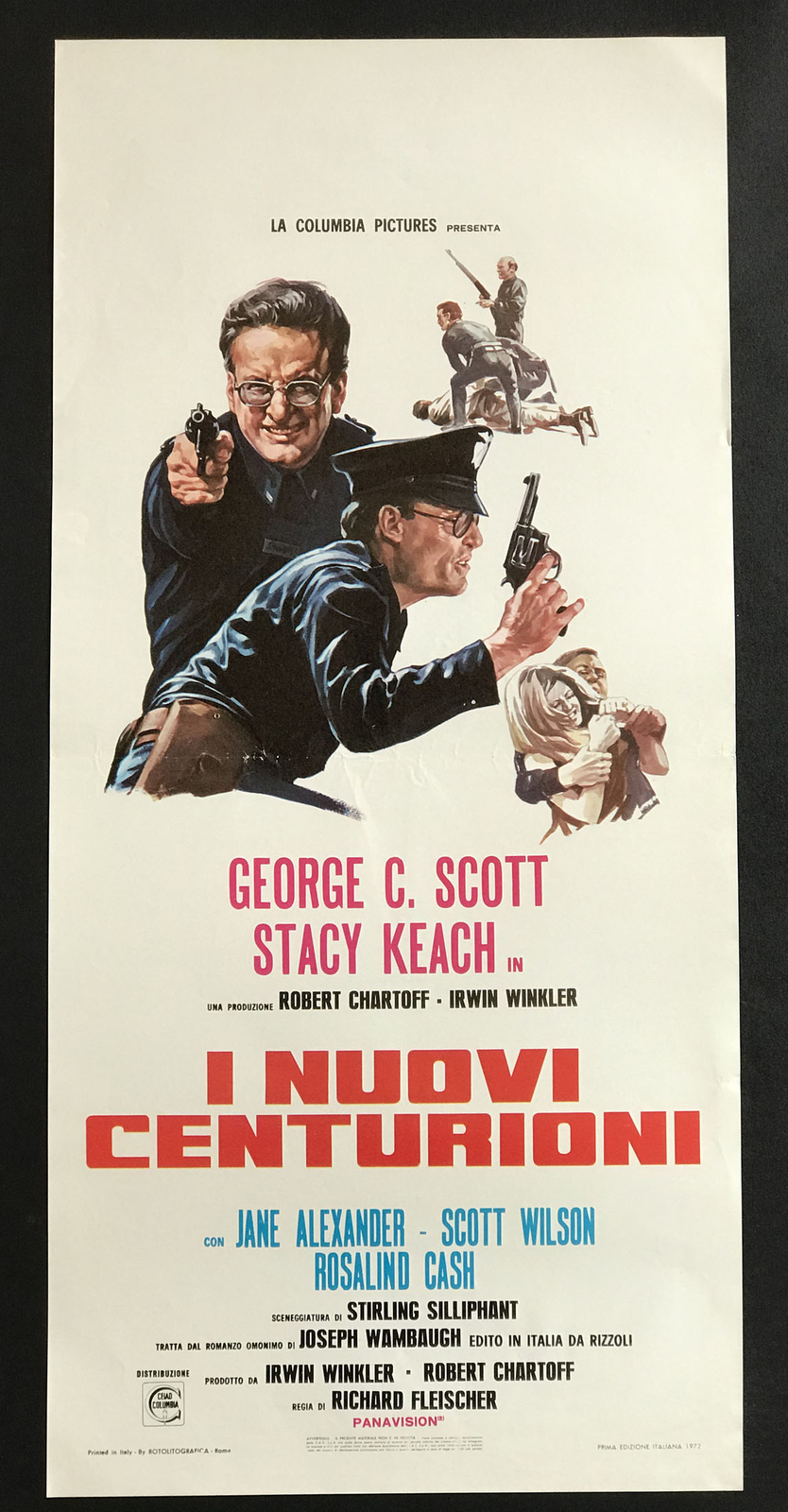 Locandina originale film I nuovi centurioni (1972) - Regia di Richard Fleischer