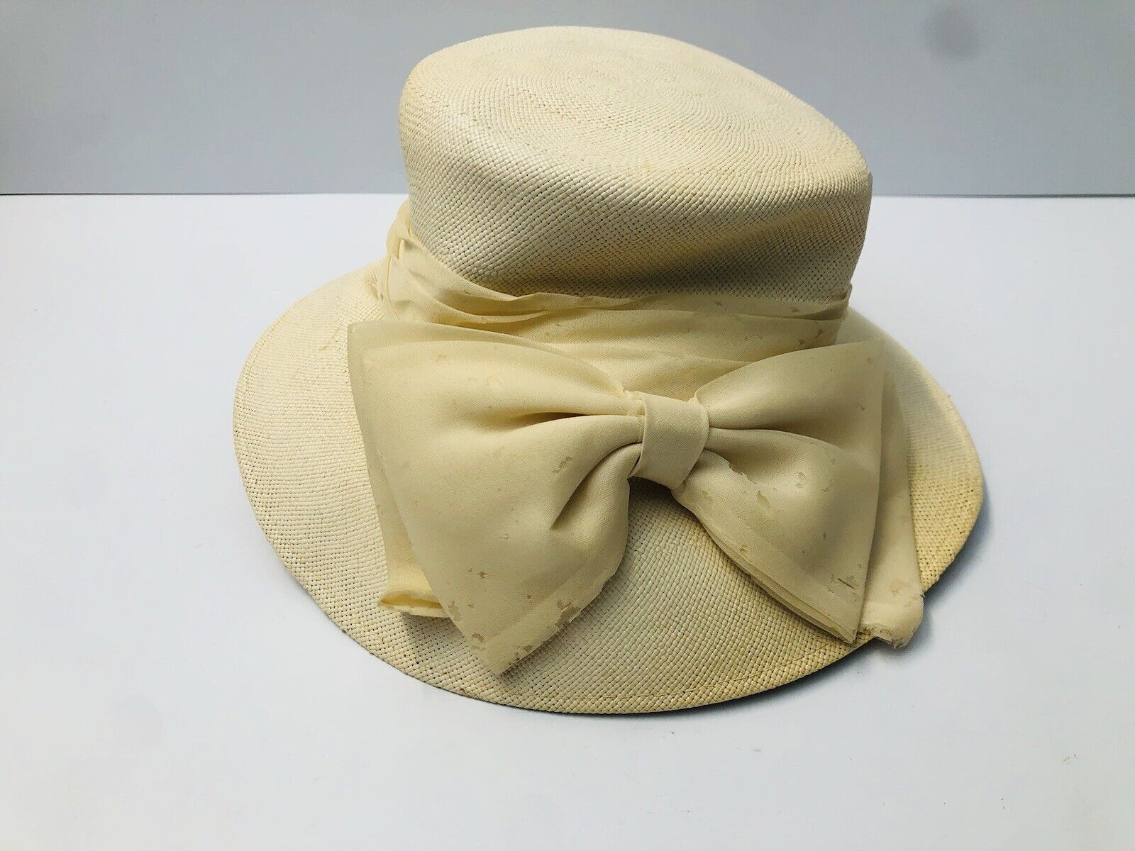 Vintage Union Made Women's White Summer Hat 1920’… - image 1