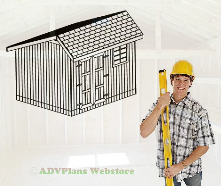 ADV PLANS, LLC 10X12 SALTBOX STORAGE SHED 26 BARN PLANS. SIMPLE STEP BY STEP WOOD PLANS CD
