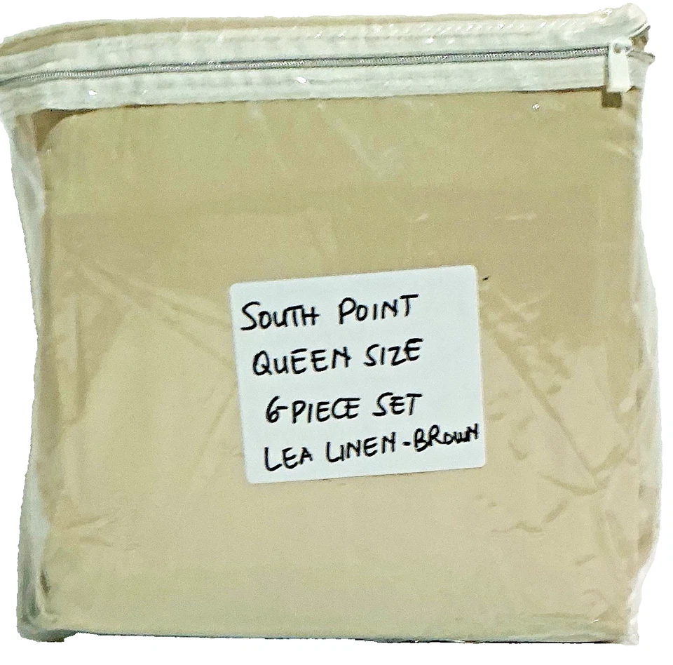 South Point Home Fashion Lea Linen-QUEEN -6PCS SET - Image 2 of 2