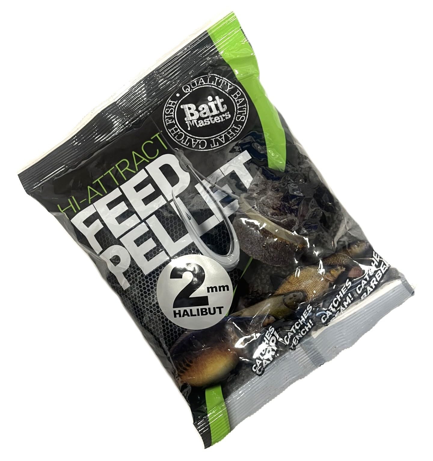 Bait Masters Feed Pellets - Halibut 2mm 500g Fishing Natural