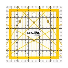 KERING Patchwork Quilting Ruler - 5x5 inch Non-Slip Acrylic Square for... 