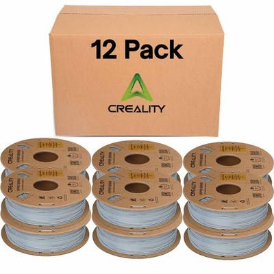 Creality Hyper PLA 3D Printer Filament 1.75mm Grey, 1kg, High-Speed - 12 pk