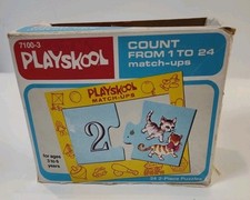 Playskool Number Match ups From 1978 Made in U.S.A. Pre-School Kindergarten