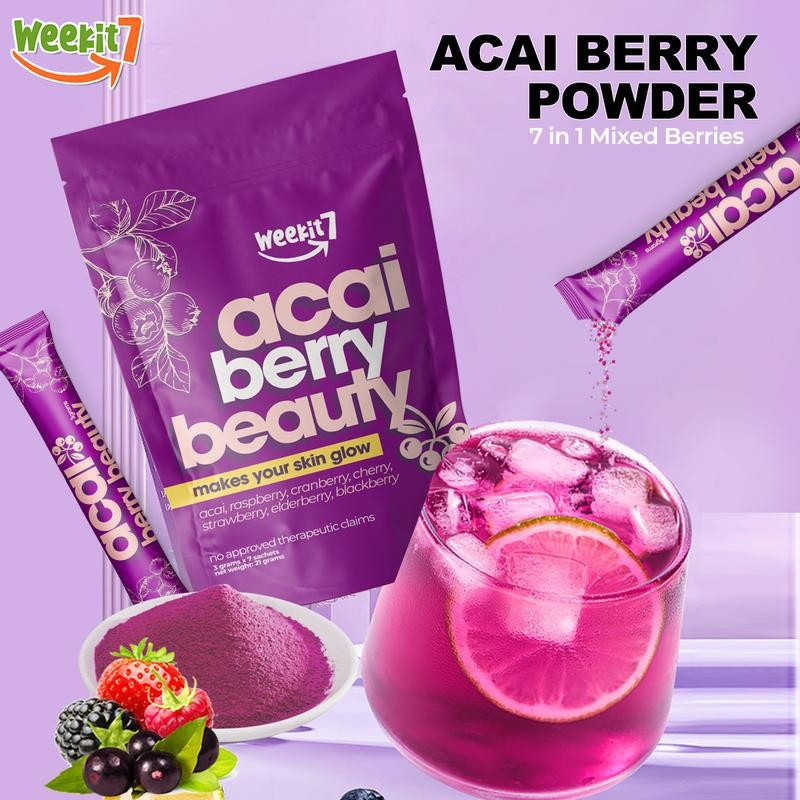 Skin Health 1/ 2 Pack Acai Berry Powder Healthy Beauty Juice Dietary Supplement