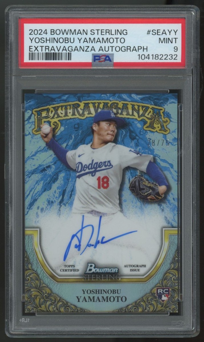 Topps - 75枚限定 Bowman Sterling 山本由伸 PSA 9 2024 Bowman Sterling - Yoshinobu Yamamoto #RA-YY for sale | eBay