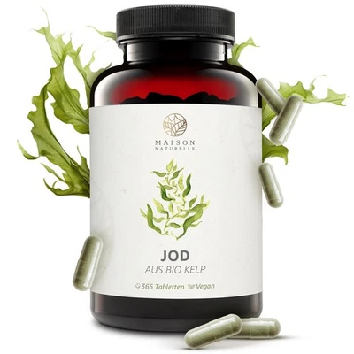 MAISON NATURELLE® JOD aus Bio Kelp (365 Stück) - 100% reine Jod Kapseln