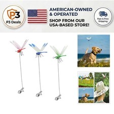 3 Pack 3D Dragonfly Clips - Garden Stake Decor for Fly Deterrence  Style