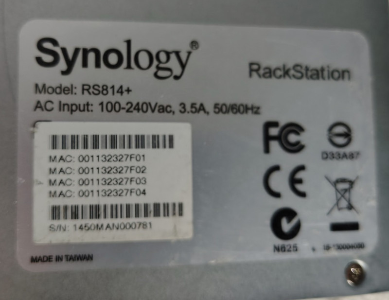 Synology RS814+ Rackstation With Qty. 4 - 4TB Hard Drives