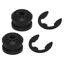 2PCS Shift Linkage Bushings with 2 E-clips Transfer Case Shifter Control Black