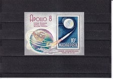 SA41a Hungary 1968 Apollo 8 Space Mission mint minisheet