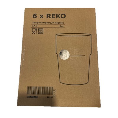 6 x REKO 6oz  17 cl Tumbler Drinking Clear Glasses Stackable Safe Cups (New)