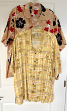 Hawaiian Aloha Shirts XXL 2 Caribbean Jo Let Go Rayon/Island Wear Cotten