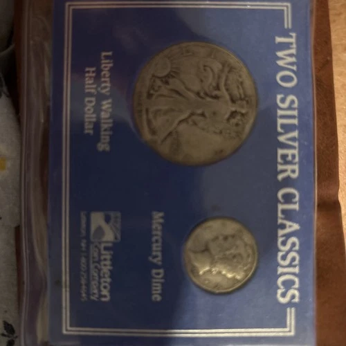 Littleton 1941 Mercury Dime and Quarter Proof Set 90% Silver