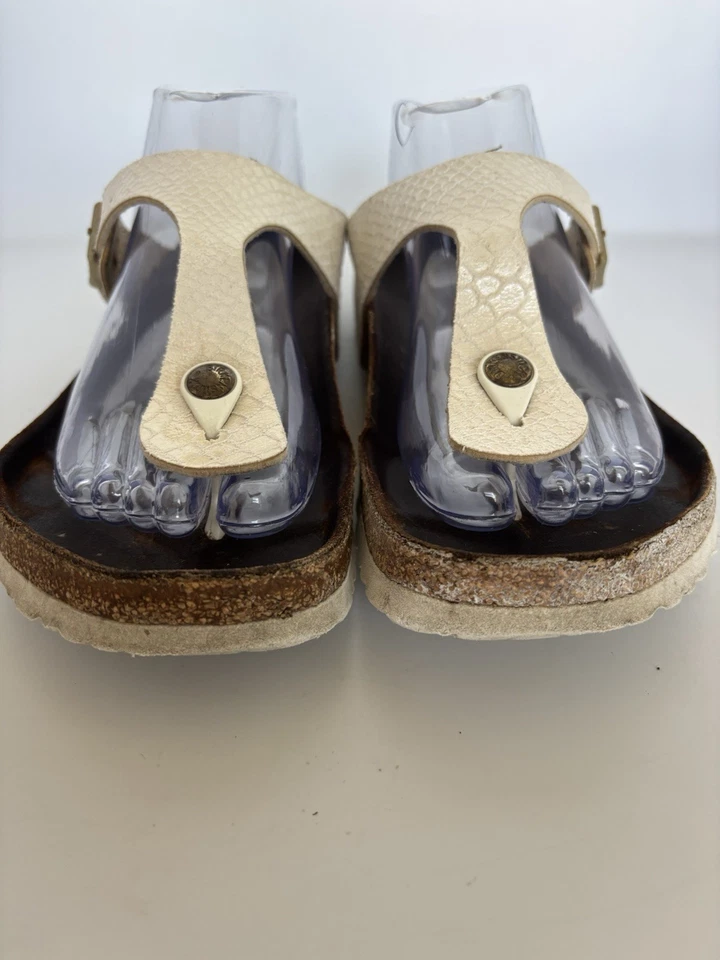 Женские сандалии без шнуровки Birkenstock Gizeh змеиная кожа металлик размер 40/9-9,5 США - Изображение 2 из 4