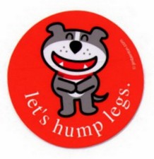 Dog of Glee Hump Legs Sticker