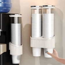 Wall Mounted Disposable Cup Cup Holder Dustproof Cover Paper Cup Dispenser