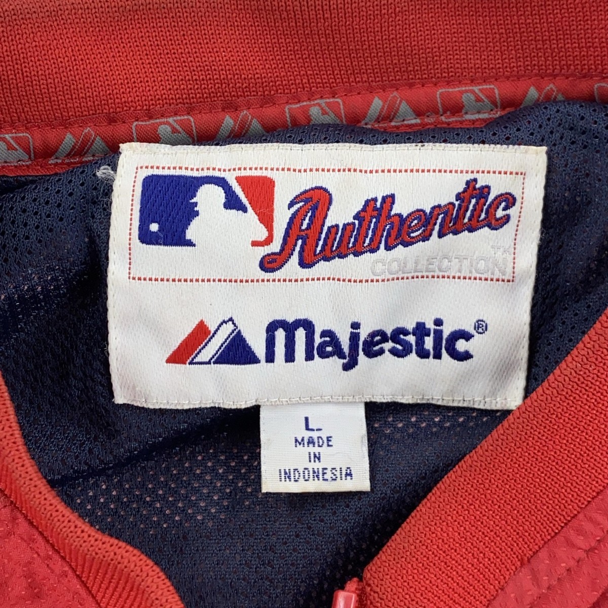 Boston Red Sox 1/4 Zip Windbreaker Jacket Large Mesh Lined
