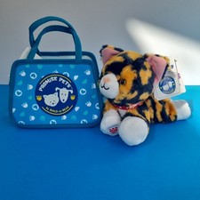 Build A Bear Calico Cat Plush Promise Pets Small Mini Beans & Carrie Bag BNWT 