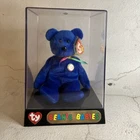 Vintage Ty Beanie Babies “Clubby” the Teddy Bear Royal Blue With Tag MWT