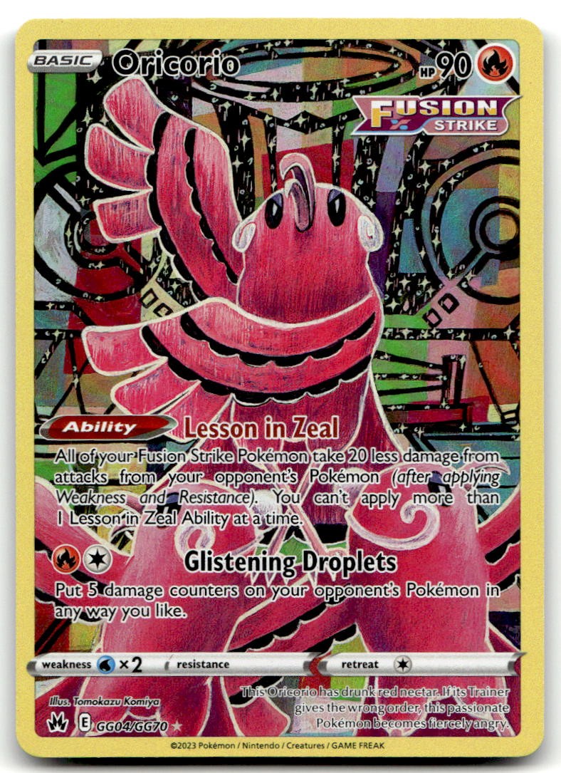 Oricorio GG04/GG70 Ultra Rare SWSH: Crown Zenith: Galarian Gallery Pokemon Ho...